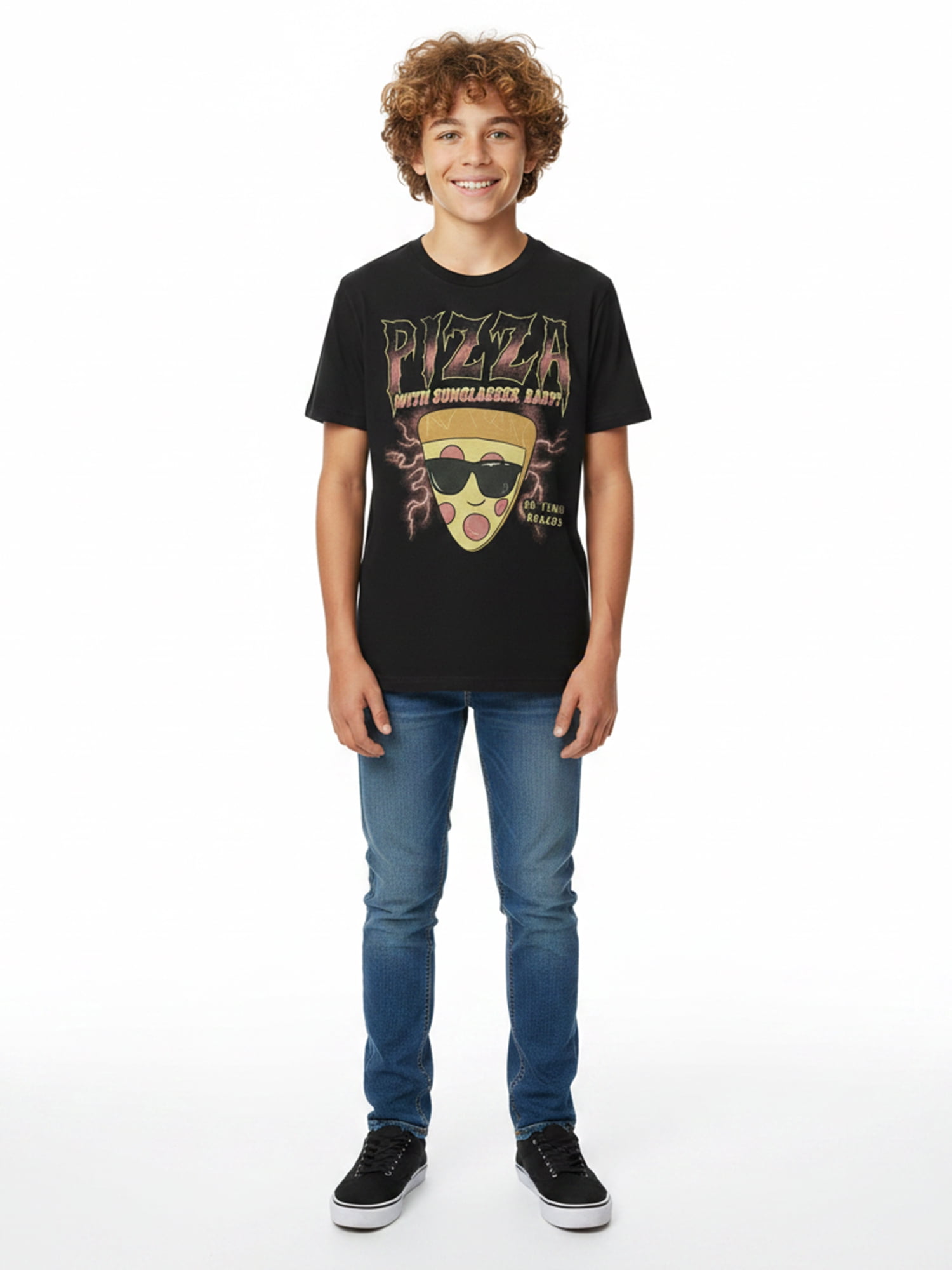 Toy Story, Boys' Graphic Tee with Short Sleeves, Pizza Face, Sizes XS-XXL