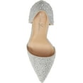 thumbnail image 3 of Lauren Lorraine Sari Silver Crystal Embellished D'Orsay Pointed Toe Formal Pumps (Silver Crystal, 6), 3 of 5