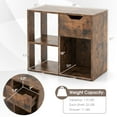 thumbnail image 4 of Giantex Wooden End Table, Sofa Side Table w/Drawer, Small Bedside Table, Bookshelf Bookcase Nightstand for Home Office, Brown, 4 of 8