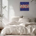 thumbnail image 3 of Canvas Print Wall Art Oil Paintings 4th of July Watercolor Blossom Flower Picture Prints Artwork for Living Room Kitchen Bathroom,Stretched and Framed Ready to Hang,USA Flag Patriotic Star on Blue, 3 of 9