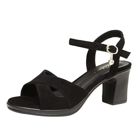 

ZRBYWB Women s Sandals 2023 New Thick Heel Thick Sole Sandals