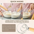 thumbnail image 6 of Danish Dough Whisk - 2 Pack LARGE 13.5" Dutch Whisk with Stainless Steel Ring - Danish Whisk for Bread, Pastry or Pizza Dough - Baking Tool Alternative to a Blender, Mixer or Hook, 6 of 7