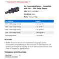 thumbnail image 2 of Air Temperature Sensor - Compatible with 2001 - 2006 Dodge Stratus 2002 2003 2004 2005, 2 of 2