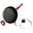 thumbnail image 2 of Oster Claybon 3.8 Quart Nonstick Saute Pan With Lid in Speckled Red, 2 of 5