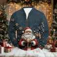 thumbnail image 5 of Birdeem Men's Christmas Sweater: Zipper Top, Thick Thread Half High Collar, 5 of 5
