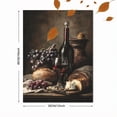 thumbnail image 3 of UXIEQU Still Life Wine Grapes Bread Cheese Canvas Wall Art Print 15.75x11.81 Inches, 3 of 8