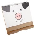 thumbnail image 4 of 2019 Desk Cartoon Calendar Wooden Frame for Home Study Office Tabletop Decoration(Pig), 4 of 8