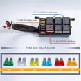 thumbnail image 3 of 12V Automobile Fuse and Relay Box with Pre-Wiring 6-Way Fuse Box Modification Relay Module Automotive and Marine Use, 3 of 5