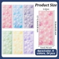 thumbnail image 2 of 24pcs 6 Styles Deco Stickers Colorful Stickers Glitter Deco Stickers 2.8x6.6 Inch 3D Stickers Sticker, 2 of 6