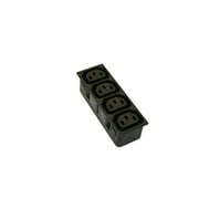 Interpower 83020140 IEC 60320 Four Position Accessory Module 2.5mm Panel Thickness, IEC 60320 Sheet F Socket Type,