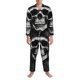 thumbnail image 3 of Fotbe Black White Hat Skull Pijama de Hombre con Estampado de Manga Larga, Conjunto de 2 Piezas, Ropa de Dormir Suave y Cómoda con Bolsillos-Large, 3 of 7