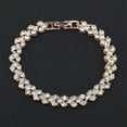 thumbnail image 4 of Pulseras romanas de moda con diamantes de imitación, joyería de cristal, regalos (oro rosa), 4 of 7
