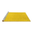 thumbnail image 2 of Ahgly Company Machine Washable Indoor Square Solid Yellow Modern Area Rugs, 5' Square, 2 of 4