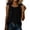 #251-Black, variant on Craaazy Womens Casual Loose Fit Solid Color Round Neck Sleeveless Tops, Self Tie Strap Breathable Shirts for Daily Wear