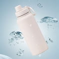 thumbnail image 4 of Botella de agua aislada de 1L, sin BPA, de gran capacidad a prueba de herrumbre, para deporte, gimnasio, oficina, 4 of 6