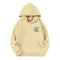 thumbnail image 5 of Goindgs Hoodie Kids Girls' Sweaters Sweatshirt Soft Pullover Ocean Themed Duplex Printed with Hood for School Outdoor Shirt Preppy Tween Girl Cute Beige-3-4 T, 5 of 7