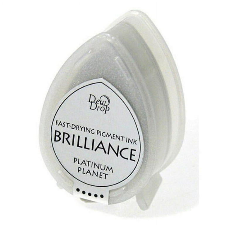 Tsukineko Brilliance Dew Drop Inkpad In Platinum Planet - Pigment Ink For Stamping & Crafts