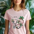 thumbnail image 5 of Nurse Stethoscope Graphic T-Shirt | Medical Lights and Holly Design Tee, Dark Heather, Size L, 5 of 6