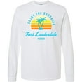 thumbnail image 3 of Inktastic Summer Enjoy the Sunshine Fort Lauderdale Florida in Blue Long Sleeve T-Shirt, 3 of 5