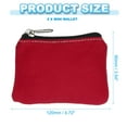 thumbnail image 2 of Monedero de 3.5" x 4.7", 2 Paquetes de Bolsas Organizadoras Pequeñas con Cremallera de Lona para el Hogar, Rojo, 2 of 6