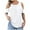 Solid Color-White, variant on Jewelreauty Women Plus Size Cold Shoulder Tops Short Sleeve Round Neck Tunic Tees Summer Casual Blouses (L, Green)