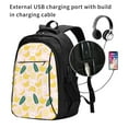 thumbnail image 2 of Pofeuu Banana With Leaves Print Storage Laptop Backpack with USB Charging Port[Water Resistant] College Computer Bookbag Fits, 2 of 7