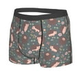 thumbnail image 2 of Haiem Hedgehogs and Flowers1 Men's Boxer Briefs, Every Day Comfort Stretch Cotton Moisture-Wicking Underwear-X-Large, 2 of 9
