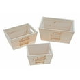 thumbnail image 2 of Set Of 3 Nesting Natural Wood Square Planter (Truck), 2 of 5