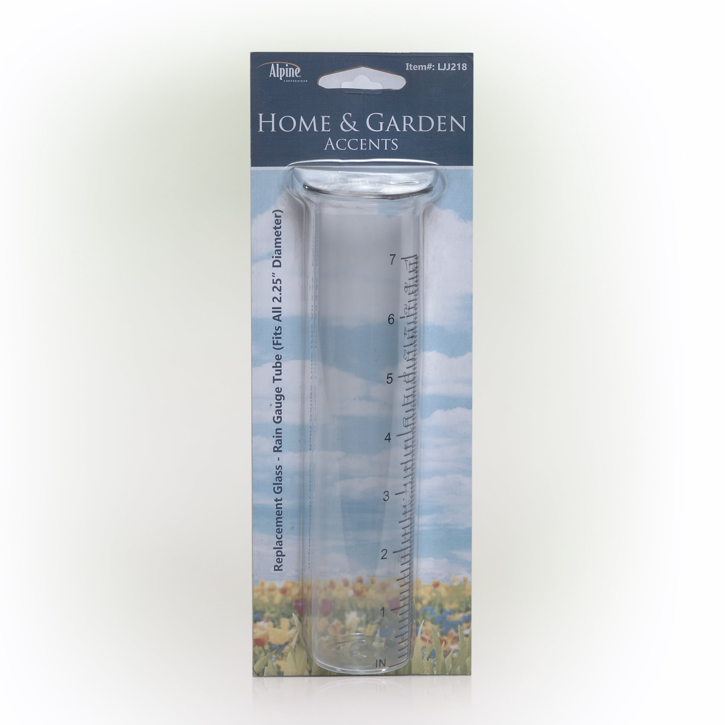 Alpine Corporation 2" x 8" Replacement Glass Rain Gauge Tube, Tracks Rainfall up to 7"