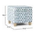 thumbnail image 4 of HomePop Square Storage Ottoman, Small Medallion Ikat Print, 4 of 11