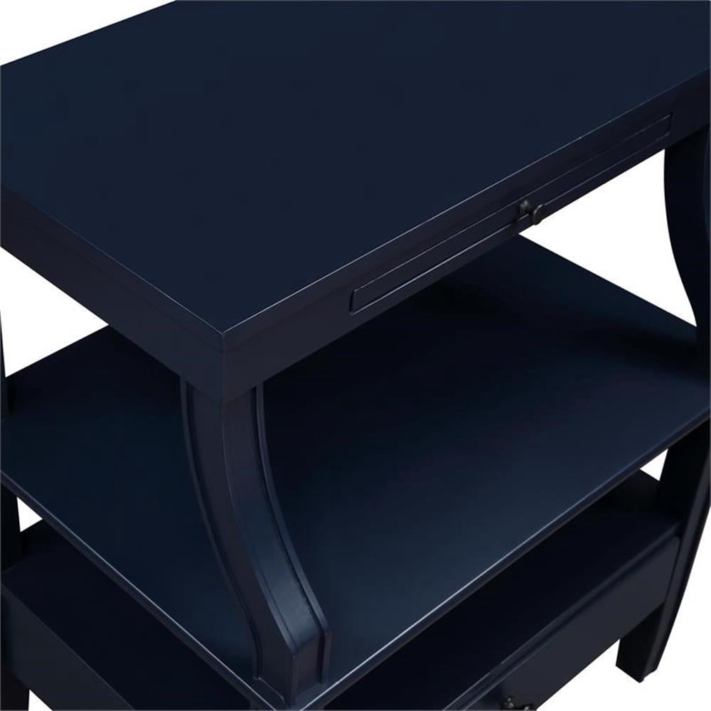 Comfort Pointe Newton Midnight Blue Wood Storage 1-drawer Nightstand