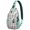 Colorful Butte, variant on Abstract Dog Art Sling Backpack for Pet Lovers, Geometric Canine Print Crossbody Bag with Paw and Bone Design, Travel Daypack