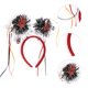 thumbnail image 5 of Ofertas Únicas 1 Pc Diadema con Patrón de Mano de Esqueleto Linda para Halloween 4.72" Diámetro Negro Rojo, 5 of 6