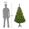 thumbnail image 6 of TKOOFN 6ft Artificial Christmas Pine Tree PVC Hinged Branches w/ LED Warm White Lights, 6 of 9