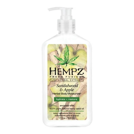 Hempz Fresh Fusions Sandalwood & Apple Herbal Body Moisturizer, Size: 17Oz
