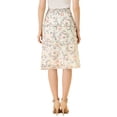 thumbnail image 3 of Unique Bargains Jupe à Volants Fluide à Étages à Imprimé Floral pour Femme Blanc P, 3 of 7
