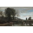 thumbnail image 3 of Jean-Baptiste-Camille Corot 24x16 Black Modern Framed Museum Art Print Titled - Pond at Ville-D'Avray (Late 1860s), 3 of 5