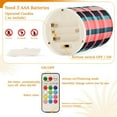 thumbnail image 5 of Yayeee Flameless Candles with Remote Flickering Battery Operated Multi Color Changing, Red Teal Stripes, 5 of 7