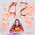 thumbnail image 4 of PARIS PRODUCTS - 42nd Birthday Rose Gold Balloons & Number 42 Mylar Balloon, 42nd Birthday Party Decor, 42nd Birthday Decorations for Women, 42nd Birthday Decorations Women 42, 4 of 4