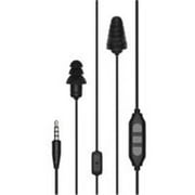 Plugfones 4462958 Earphone Wired Replacable Foam & Silicon Tips, Black
