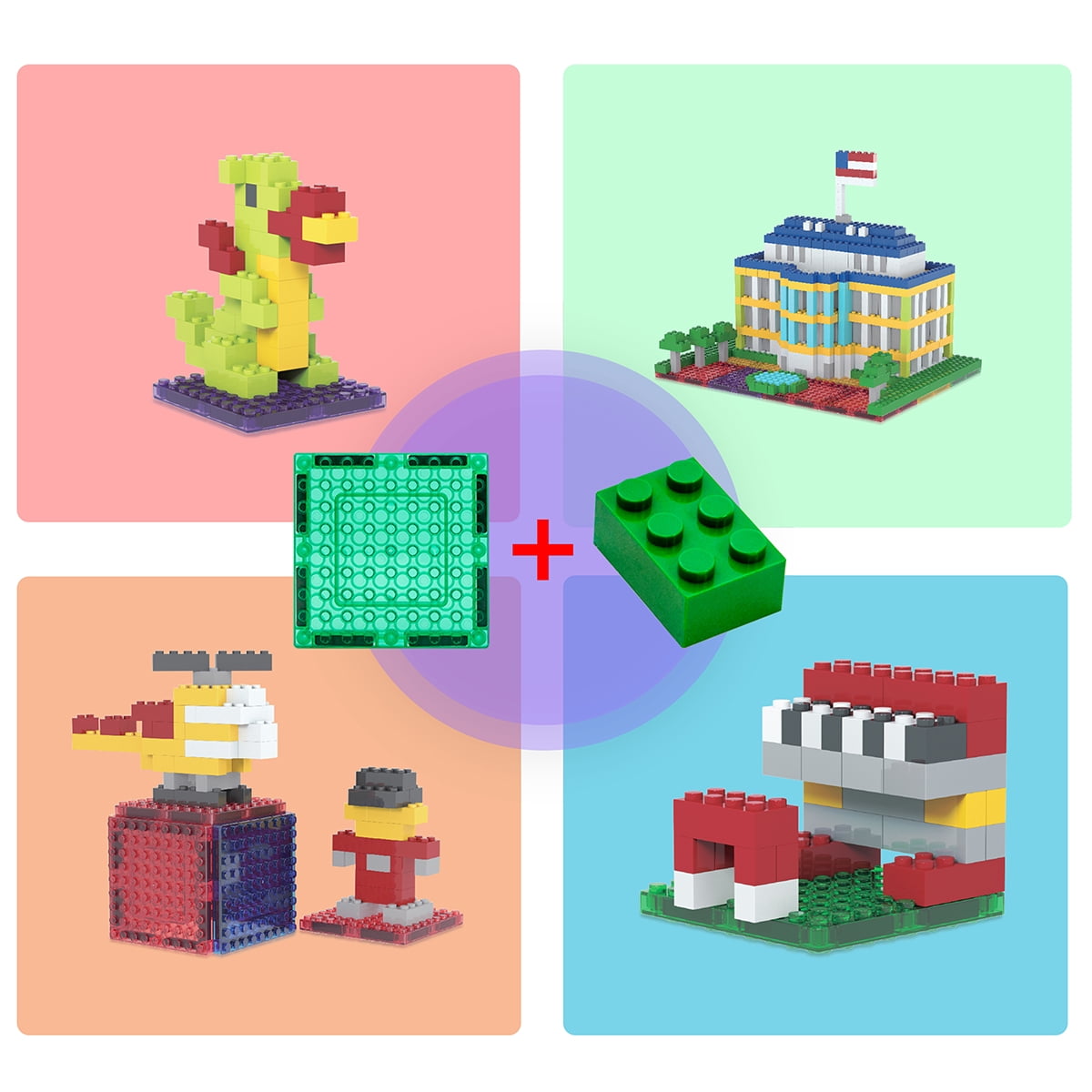 PicassoTiles 512 PCs Grand Playset Magnetic Tiles and Building Block Combo Creative Buildings & Figures Such as Bridges Hearts Unique Characters & More Educational STEM Toys Learning Activity Ages 3+