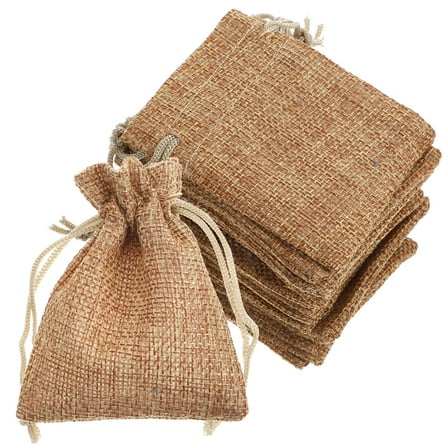 50 Pcs Burlap Gift Bag Gift Bags Small Jute Bag Small Jewelry Bags Drawstring Pouches