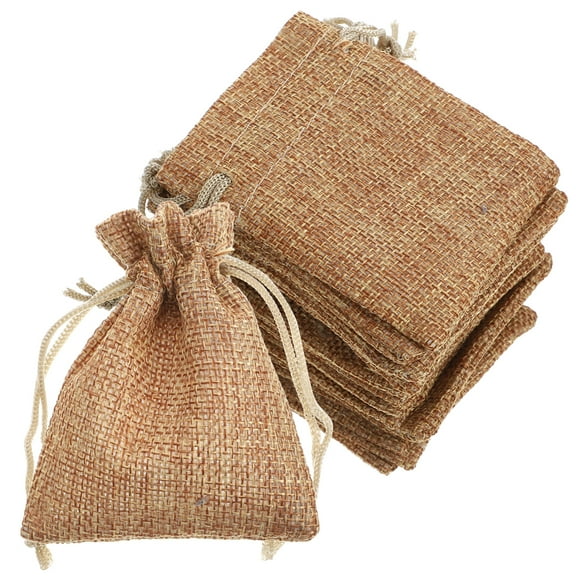 50 Pcs Burlap Gift Bag Gift Bags Small Jute Bag Small Jewelry Bags Drawstring Pouches