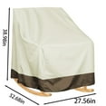 thumbnail image 2 of SHEIGUANNI Rocking Chair Cover Heavy Duty Waterproof - Patio Furniture Covers for Outdoor Rocking Chairs - All Weather Protection 39x33x28 Inches Beige, 2 of 4