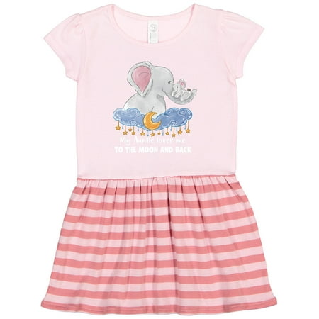 

Inktastic My Auntie Loves Me to the Moon and Back Elephant Family Gift Toddler Girl Dress