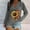 Grey, variant on Bovemsi Women's Fashionable Casual V Neck Sunflower Print Long Sleeve Top T Shirt, Gray Summer Women's Long Sleeve T-Shirts, XL