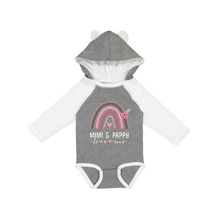 

Inktastic Mimi and Pappy Love Me Rainbow Gift Baby Girl Long Sleeve Bodysuit