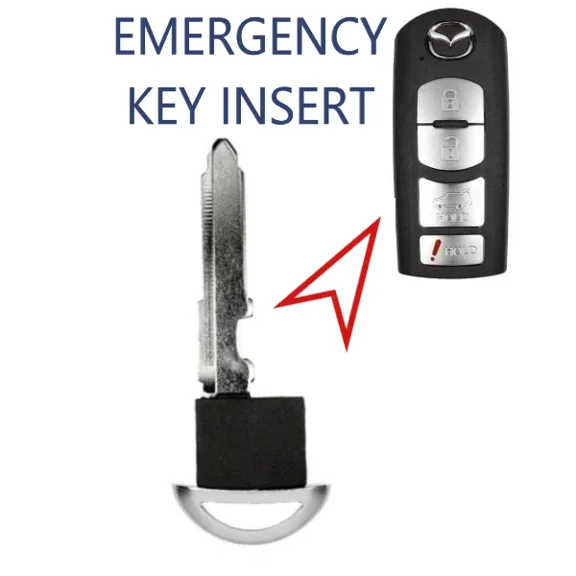 MZ27 2009-2020 Mazda Emergency Key Blade KDY3-76-201 | D6Y1-76-2GXB