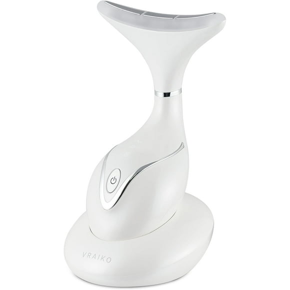 VRAIKO Iris Neck Face Massager, Pro Face Sculpting Tool with Charging Base, All-in-1 Facial Device for Skincare, Enhanced Absorption, and Home Facial Spa (White)
