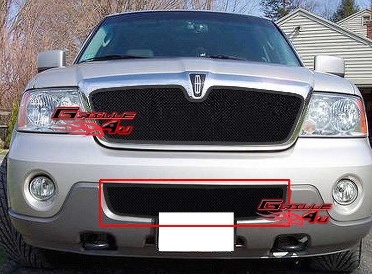 Compatible with 0304 Lincoln Navigator Lower Bumper Black Mesh Grille